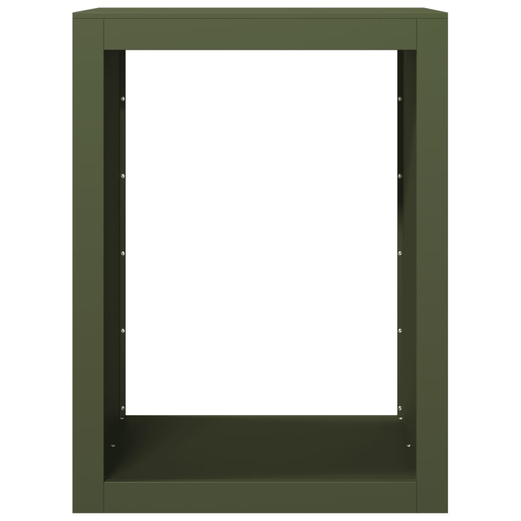 Haardhoutrek 60x40x80 cm staal groen is nu te koop bij PeponiXL, paradijselijk wonen!