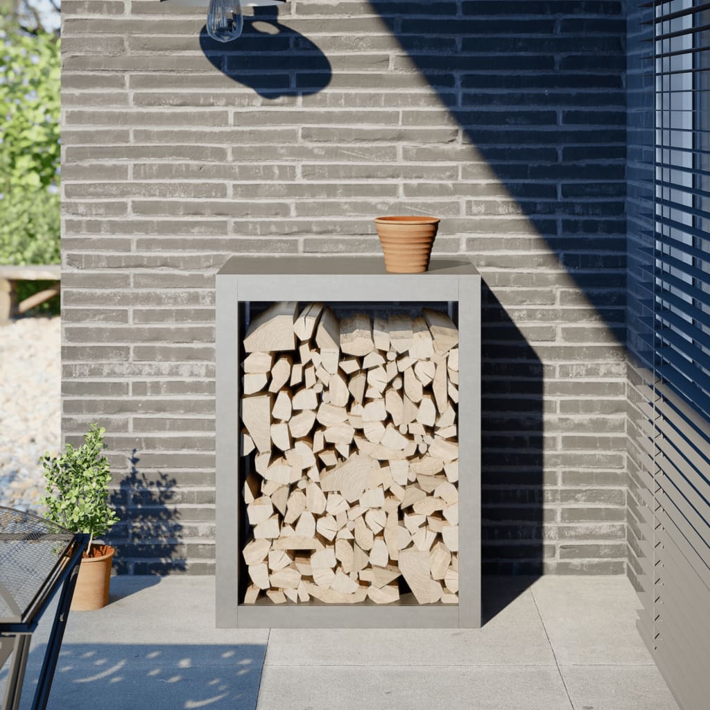 Haardhoutrek 60x40x80 cm roestvrij staal is nu te koop bij PeponiXL, paradijselijk wonen!