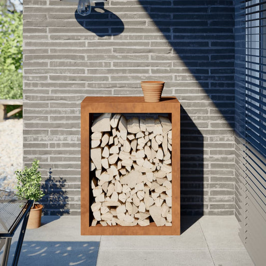 Brandhoutrek 60x40x80 cm weervast staal is nu te koop bij PeponiXL, paradijselijk wonen!