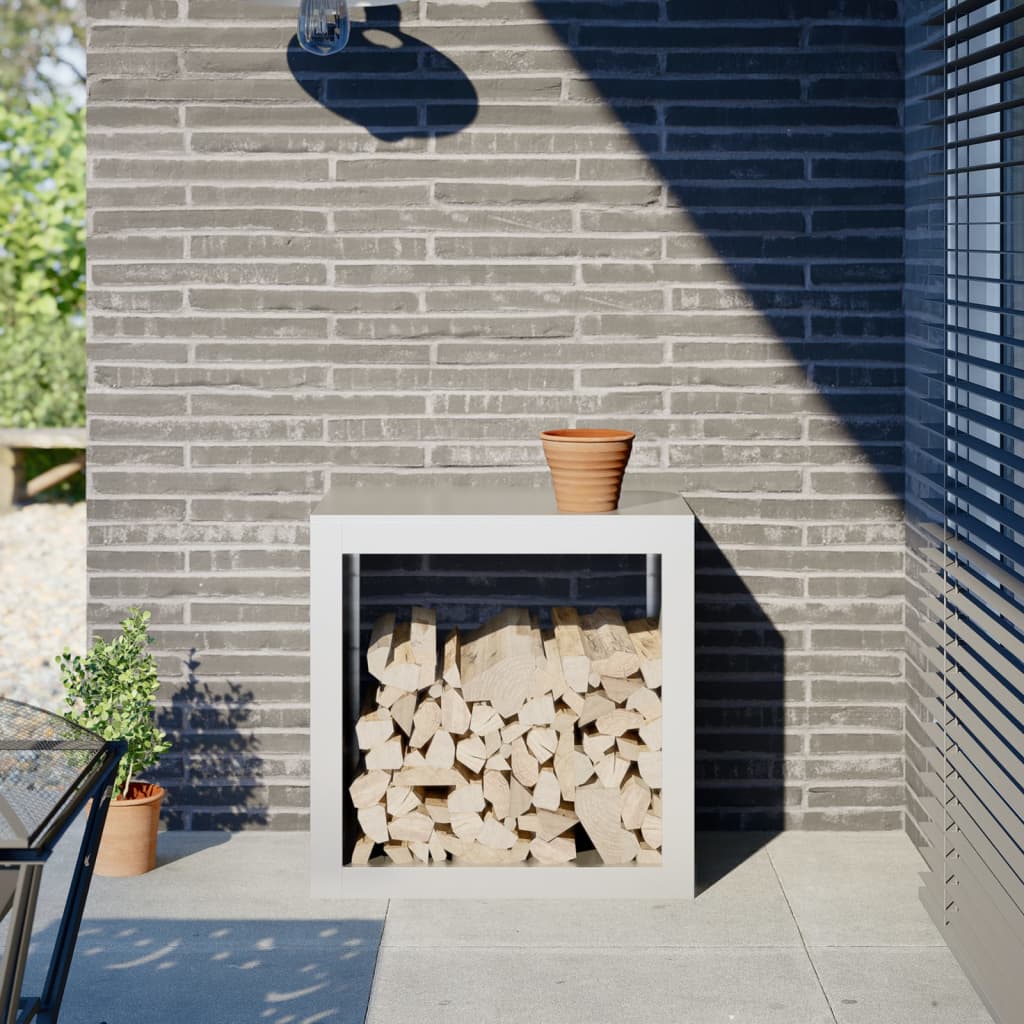 Haardhoutrek 60x40x60 cm staal wit is nu te koop bij PeponiXL, paradijselijk wonen!