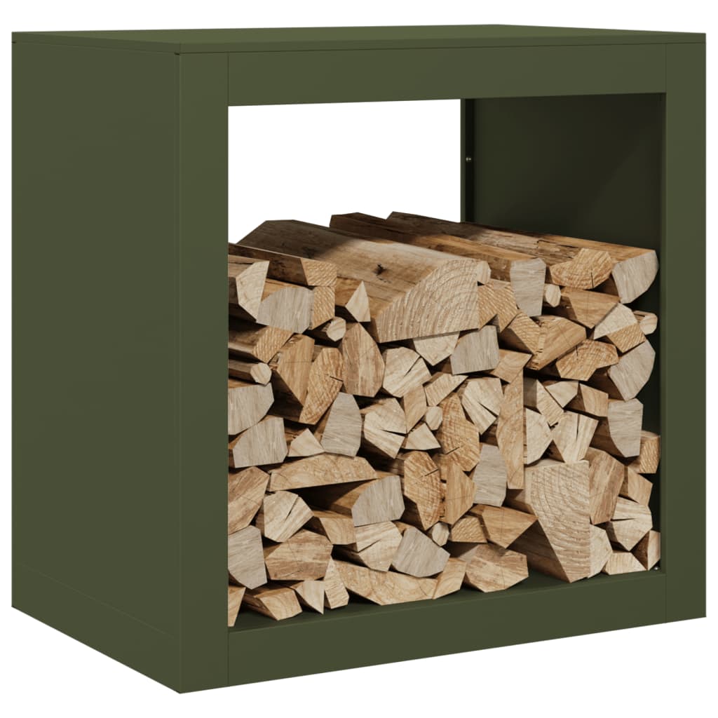 Haardhoutrek 60x40x60 cm staal groen is nu te koop bij PeponiXL, paradijselijk wonen!
