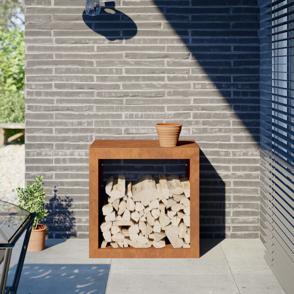 Brandhoutrek 60x40x60 cm weervast staal is nu te koop bij PeponiXL, paradijselijk wonen!