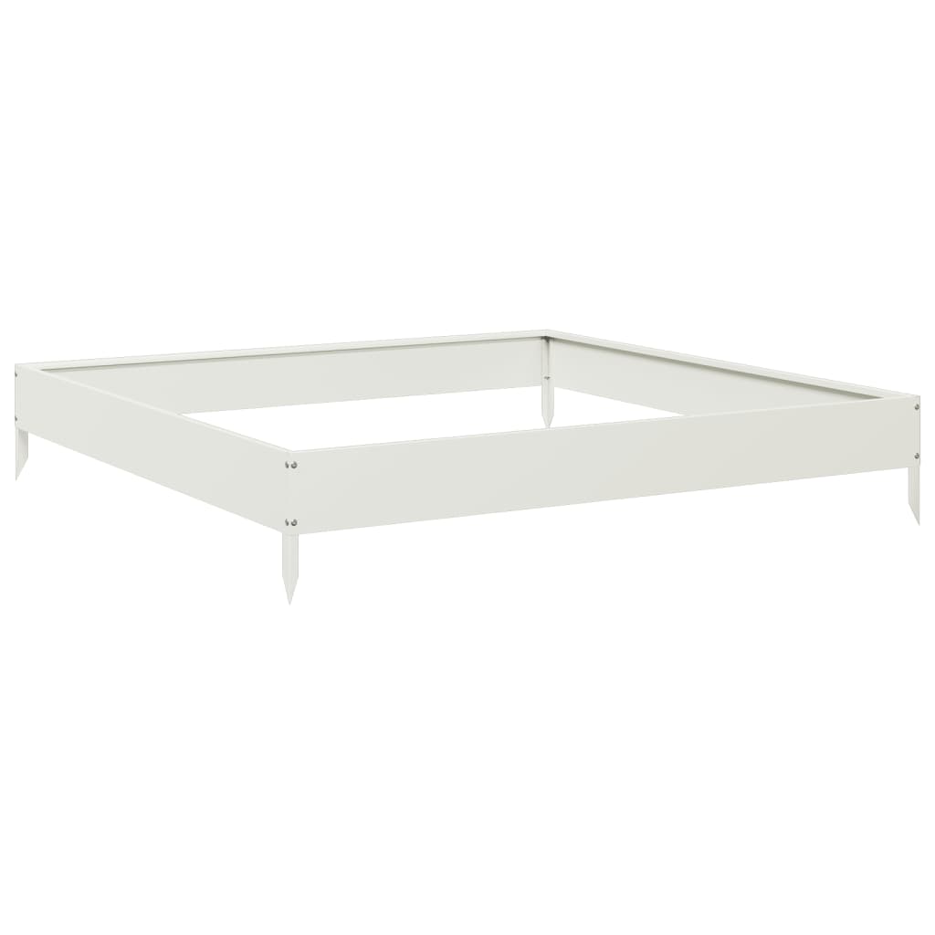 Plantenbak verhoogd 100x100x18,5 cm staal wit is nu te koop bij PeponiXL, paradijselijk wonen!