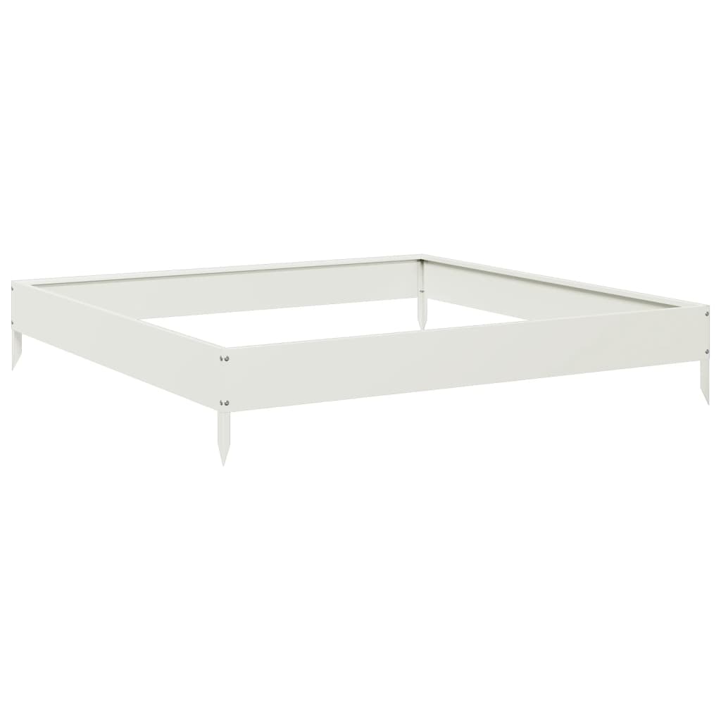 Plantenbak verhoogd 100x100x18,5 cm staal wit is nu te koop bij PeponiXL, paradijselijk wonen!