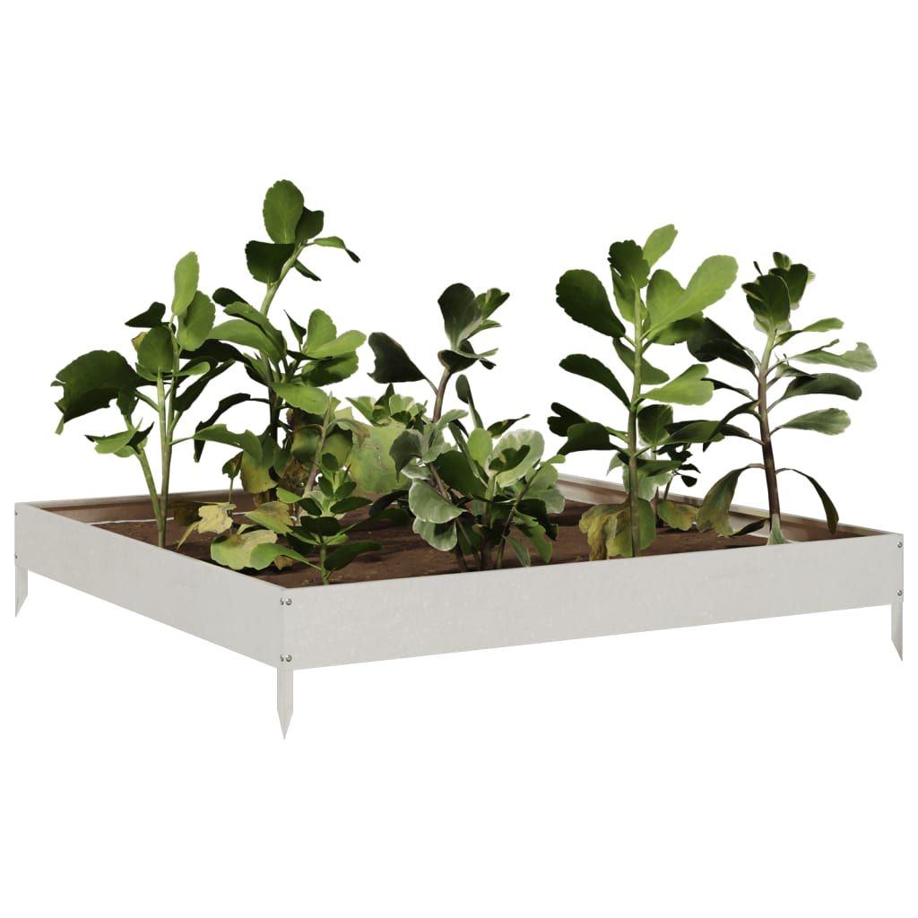 Plantenbak verhoogd 100x100x18,5 cm roestvrijstaal is nu te koop bij PeponiXL, paradijselijk wonen!