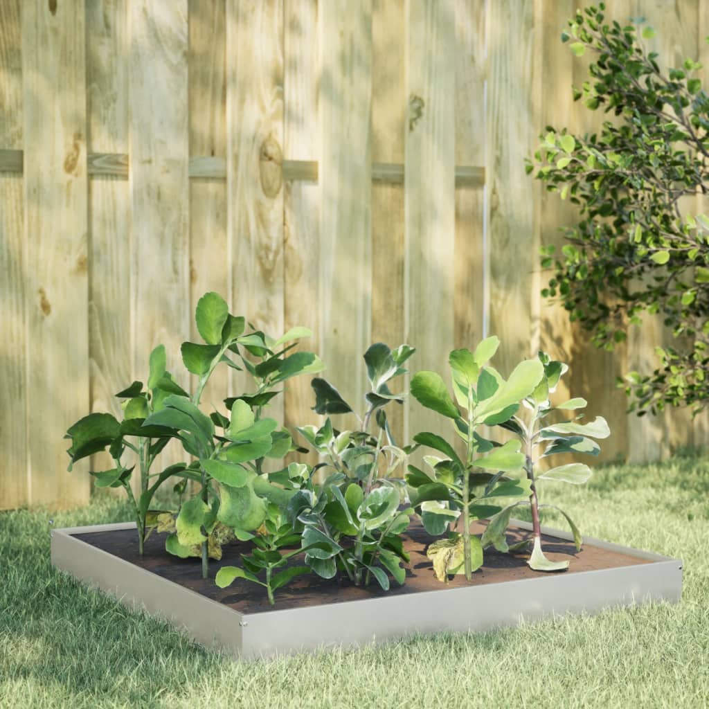 Plantenbak verhoogd 100x100x18,5 cm roestvrijstaal is nu te koop bij PeponiXL, paradijselijk wonen!