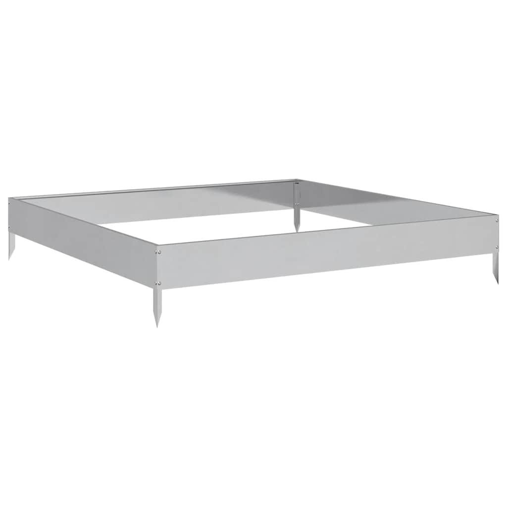 Plantenbak verhoogd 100x100x18,5 cm gegalvaniseerd staal is nu te koop bij PeponiXL, paradijselijk wonen!