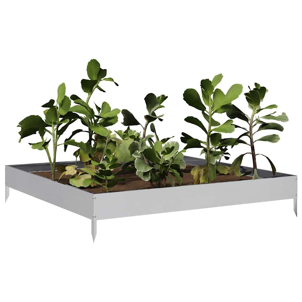 Plantenbak verhoogd 100x100x18,5 cm gegalvaniseerd staal is nu te koop bij PeponiXL, paradijselijk wonen!