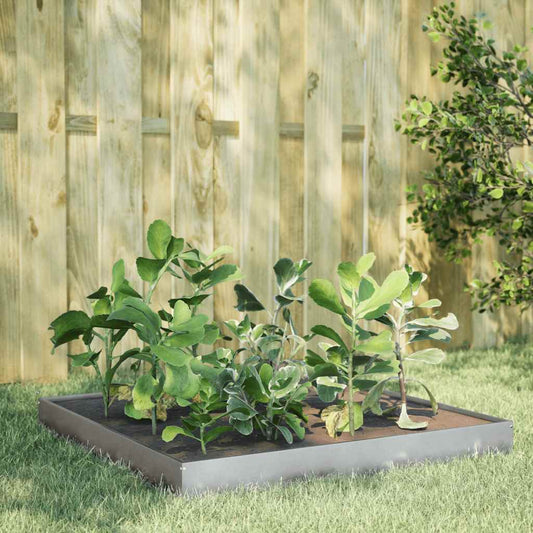 Plantenbak verhoogd 100x100x18,5 cm gegalvaniseerd staal is nu te koop bij PeponiXL, paradijselijk wonen!