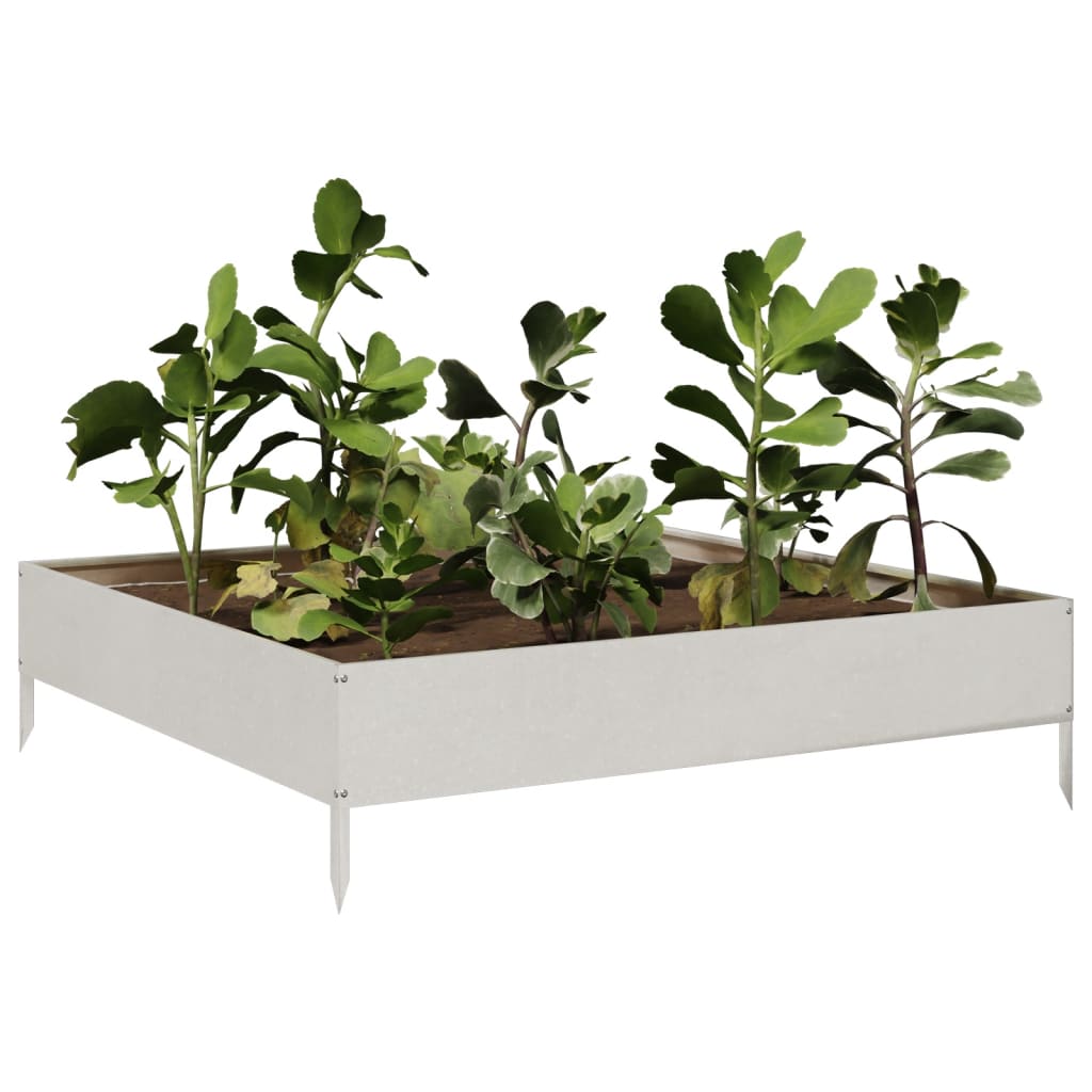 Plantenbak verhoogd 100x100x26 cm roestvrijstaal is nu te koop bij PeponiXL, paradijselijk wonen!