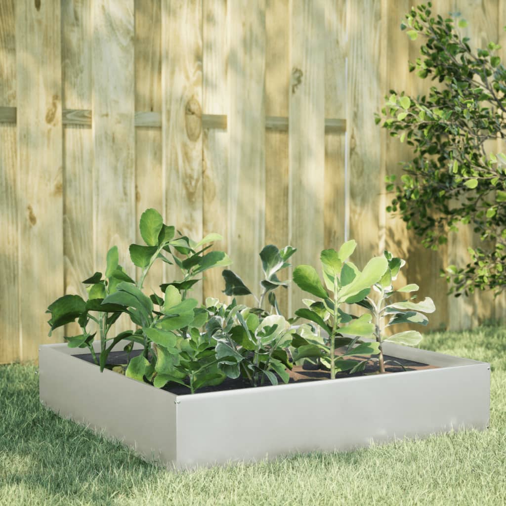 Plantenbak verhoogd 100x100x33,5 cm roestvrijstaal is nu te koop bij PeponiXL, paradijselijk wonen!