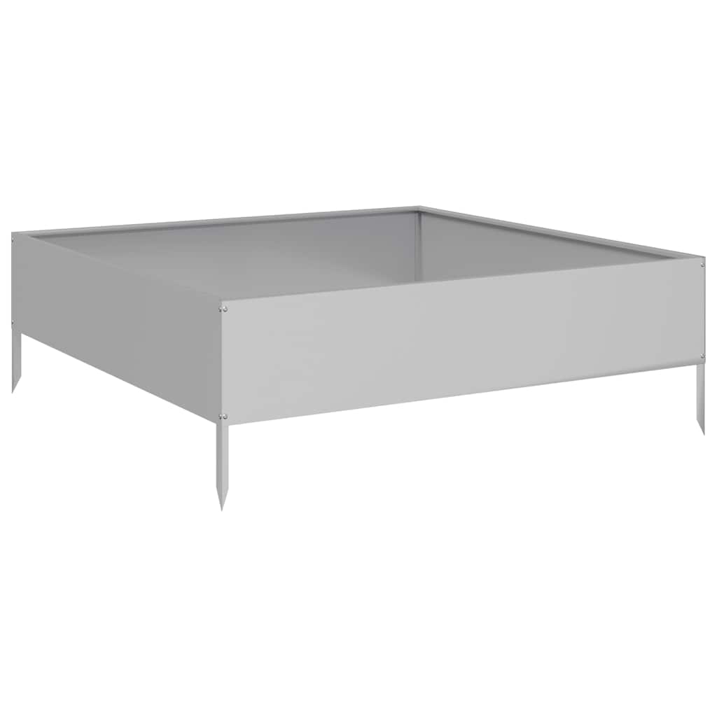 Plantenbak verhoogd 100x100x33,5 cm gegalvaniseerd staal is nu te koop bij PeponiXL, paradijselijk wonen!