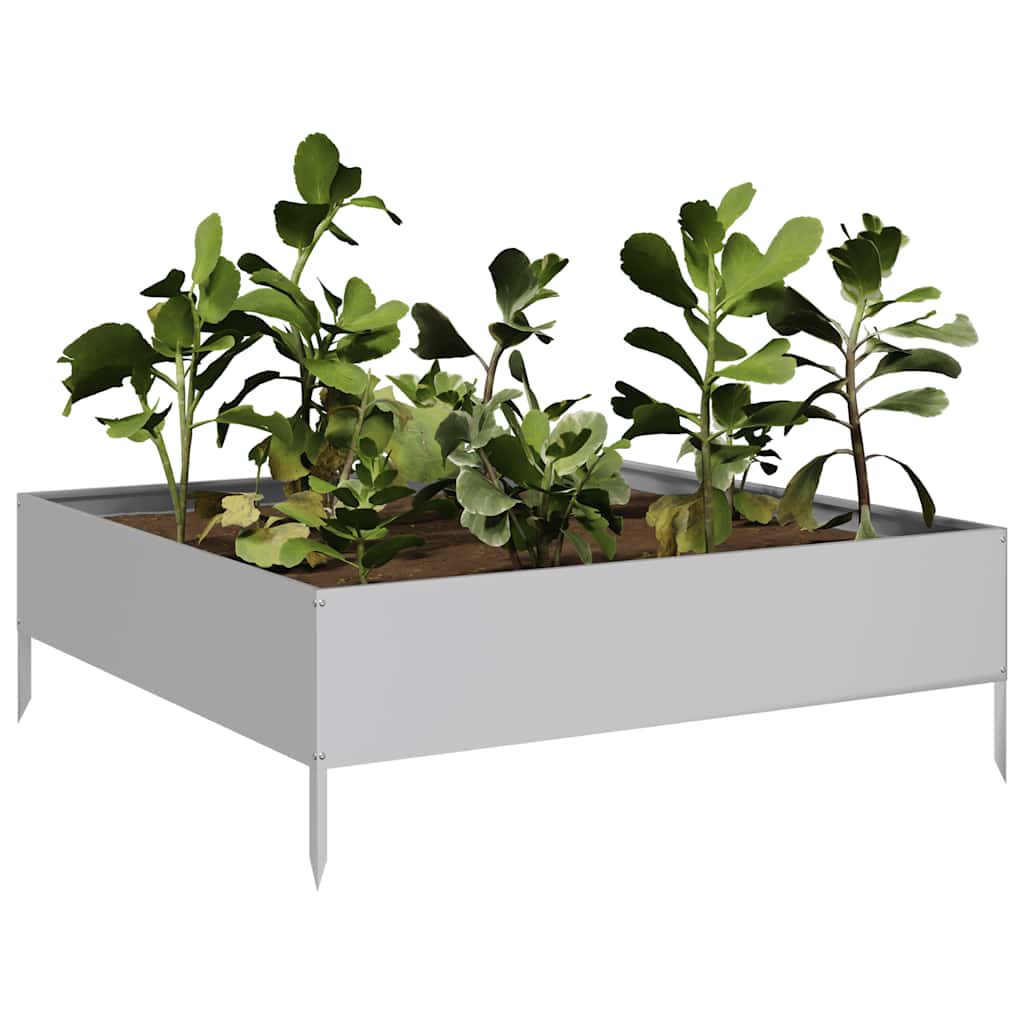 Plantenbak verhoogd 100x100x33,5 cm gegalvaniseerd staal is nu te koop bij PeponiXL, paradijselijk wonen!