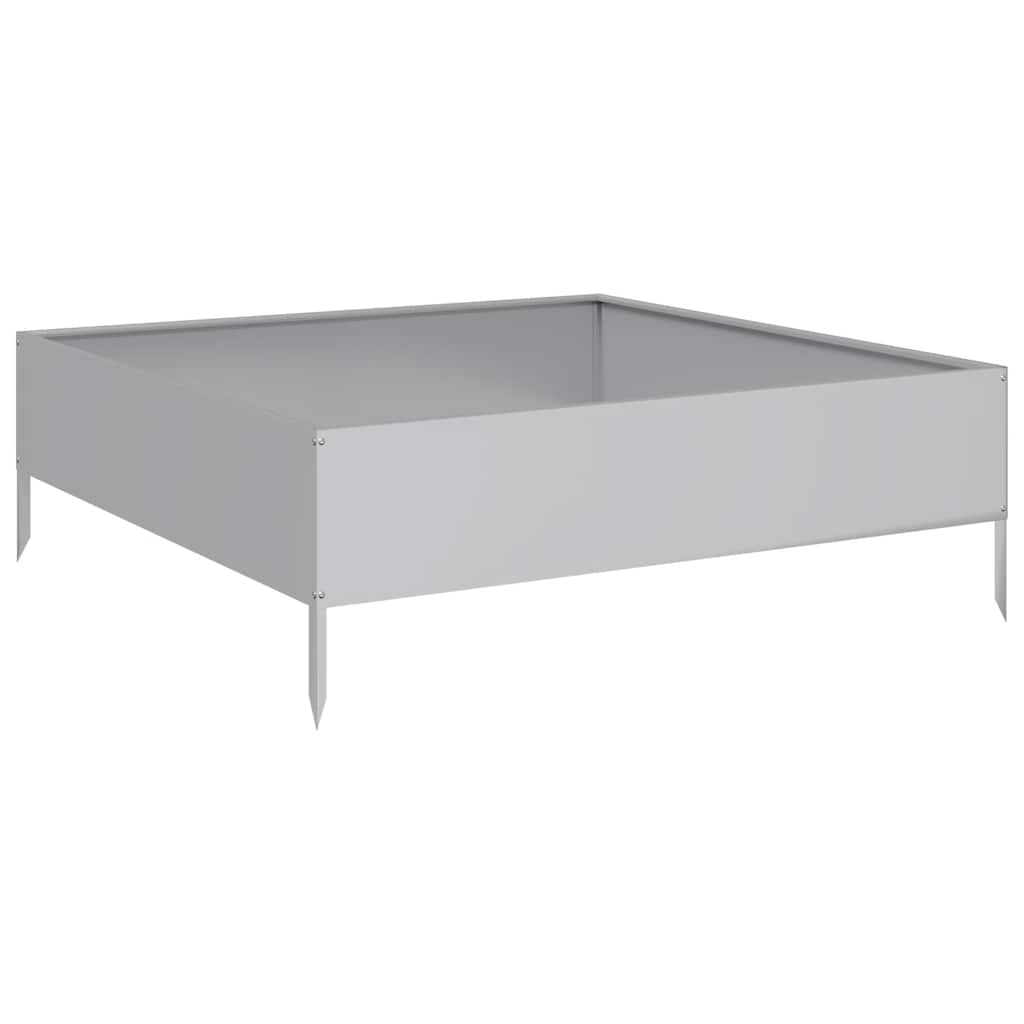 Plantenbak verhoogd 100x100x33,5 cm gegalvaniseerd staal is nu te koop bij PeponiXL, paradijselijk wonen!