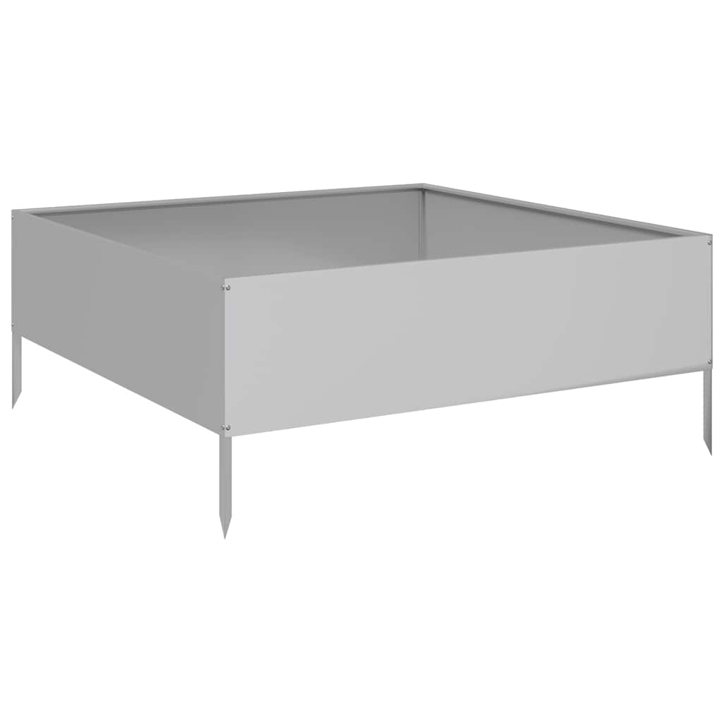 Plantenbak verhoogd 100x100x25 cm gegalvaniseerd staal is nu te koop bij PeponiXL, paradijselijk wonen!