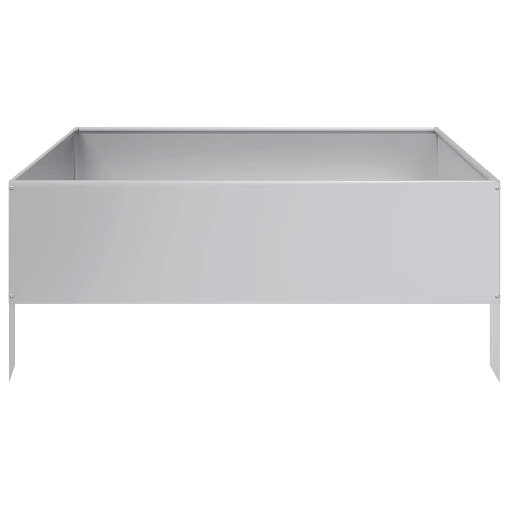 Plantenbak verhoogd 100x100x25 cm gegalvaniseerd staal is nu te koop bij PeponiXL, paradijselijk wonen!