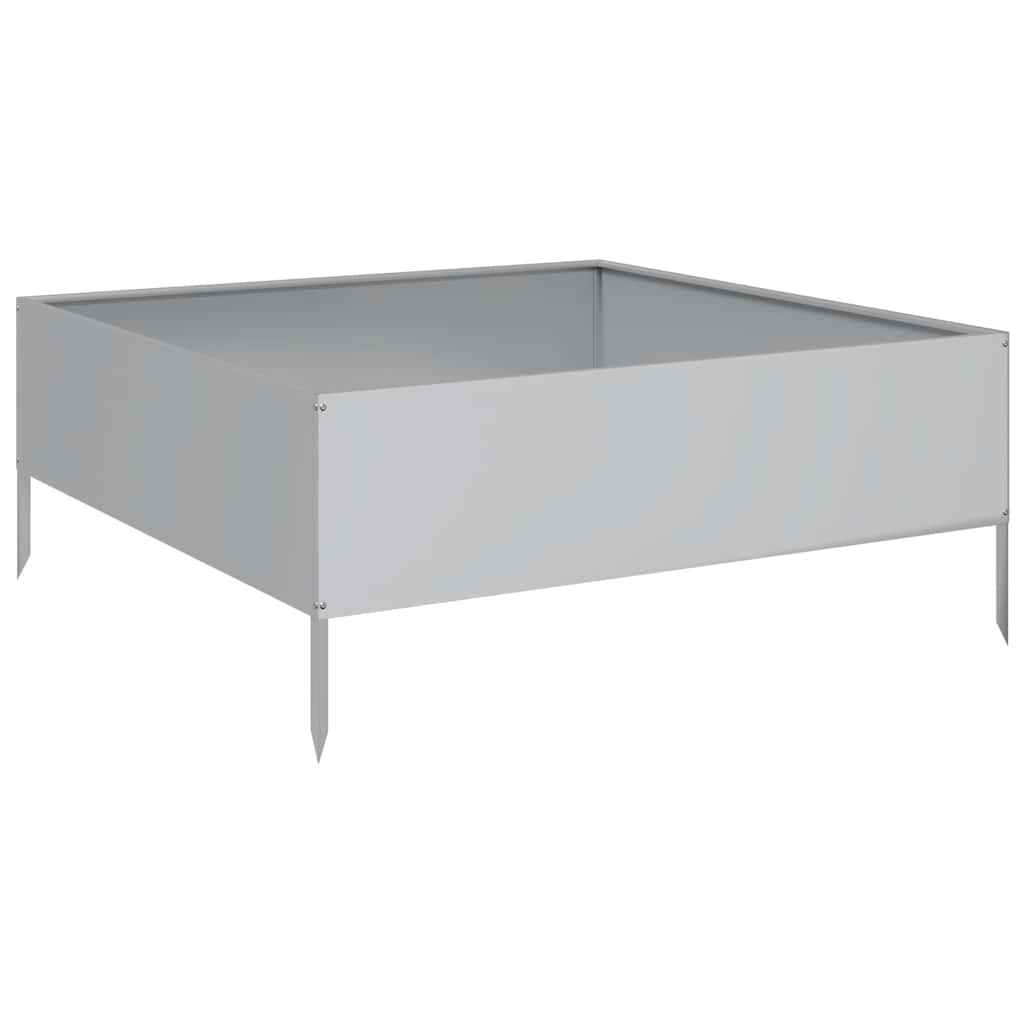 Plantenbak verhoogd 100x100x25 cm gegalvaniseerd staal is nu te koop bij PeponiXL, paradijselijk wonen!
