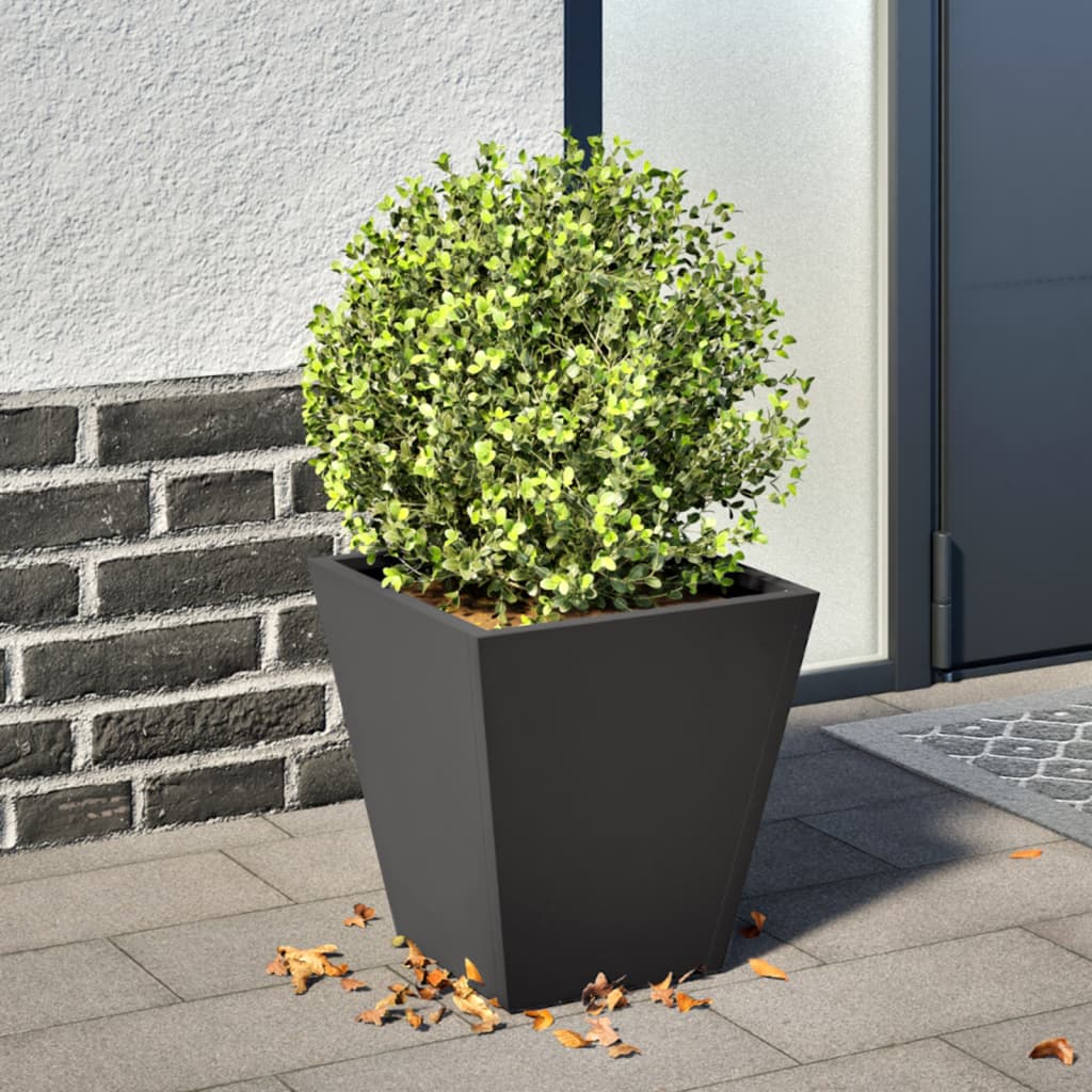 Plantenbak 30x30x30 cm staal zwart is nu te koop bij PeponiXL, paradijselijk wonen!