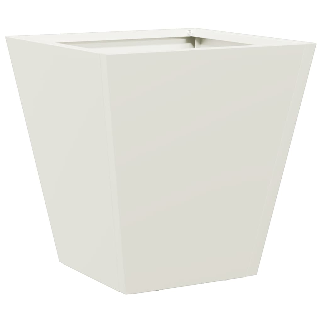Plantenbakken 2 st 30x30x30 cm staal wit is nu te koop bij PeponiXL, paradijselijk wonen!