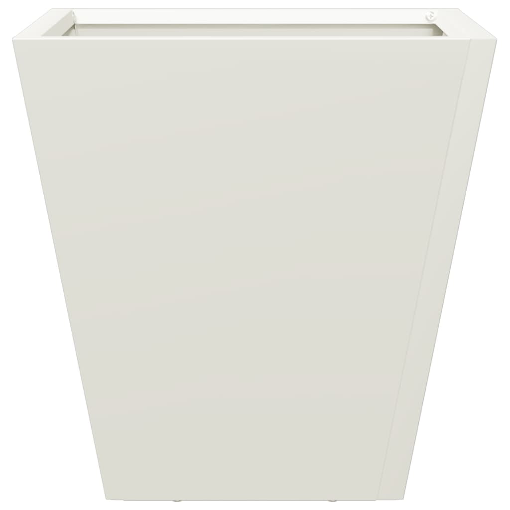 Plantenbakken 2 st 30x30x30 cm staal wit is nu te koop bij PeponiXL, paradijselijk wonen!