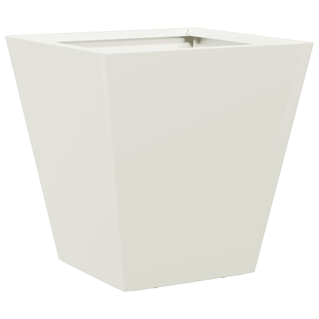 Plantenbakken 2 st 30x30x30 cm staal wit is nu te koop bij PeponiXL, paradijselijk wonen!