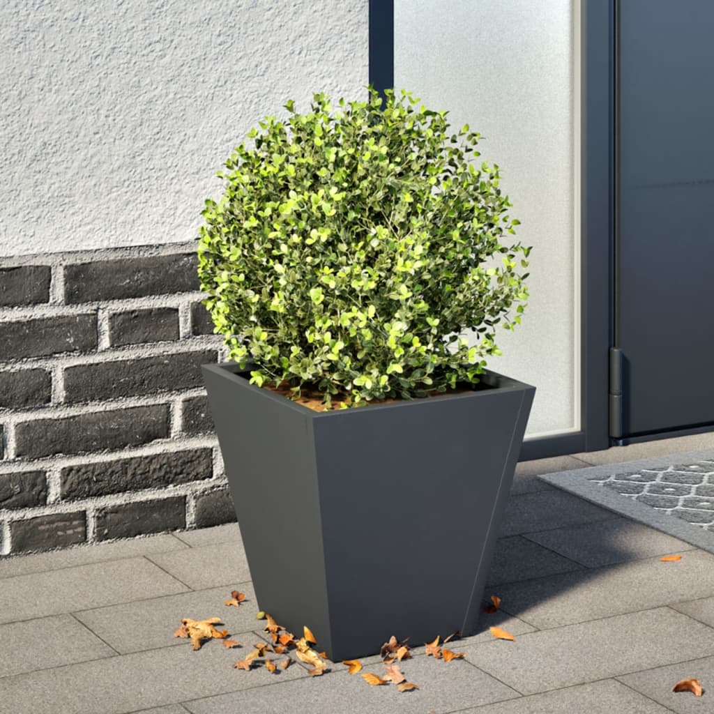 Plantenbak 30x30x30 cm staal antracietkleurig is nu te koop bij PeponiXL, paradijselijk wonen!