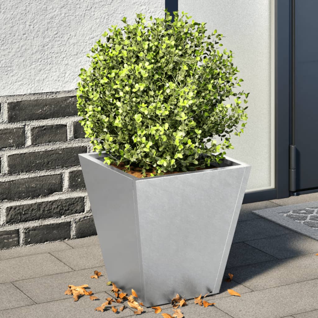 Plantenbakken 2 st 30x30x30 cm gegalvaniseerd staal is nu te koop bij PeponiXL, paradijselijk wonen!