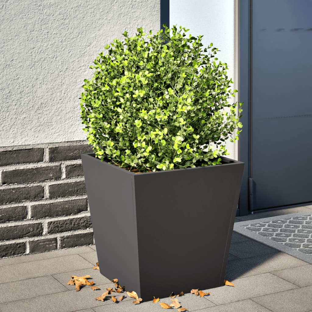 Plantenbak 40x40x40 cm staal zwart is nu te koop bij PeponiXL, paradijselijk wonen!