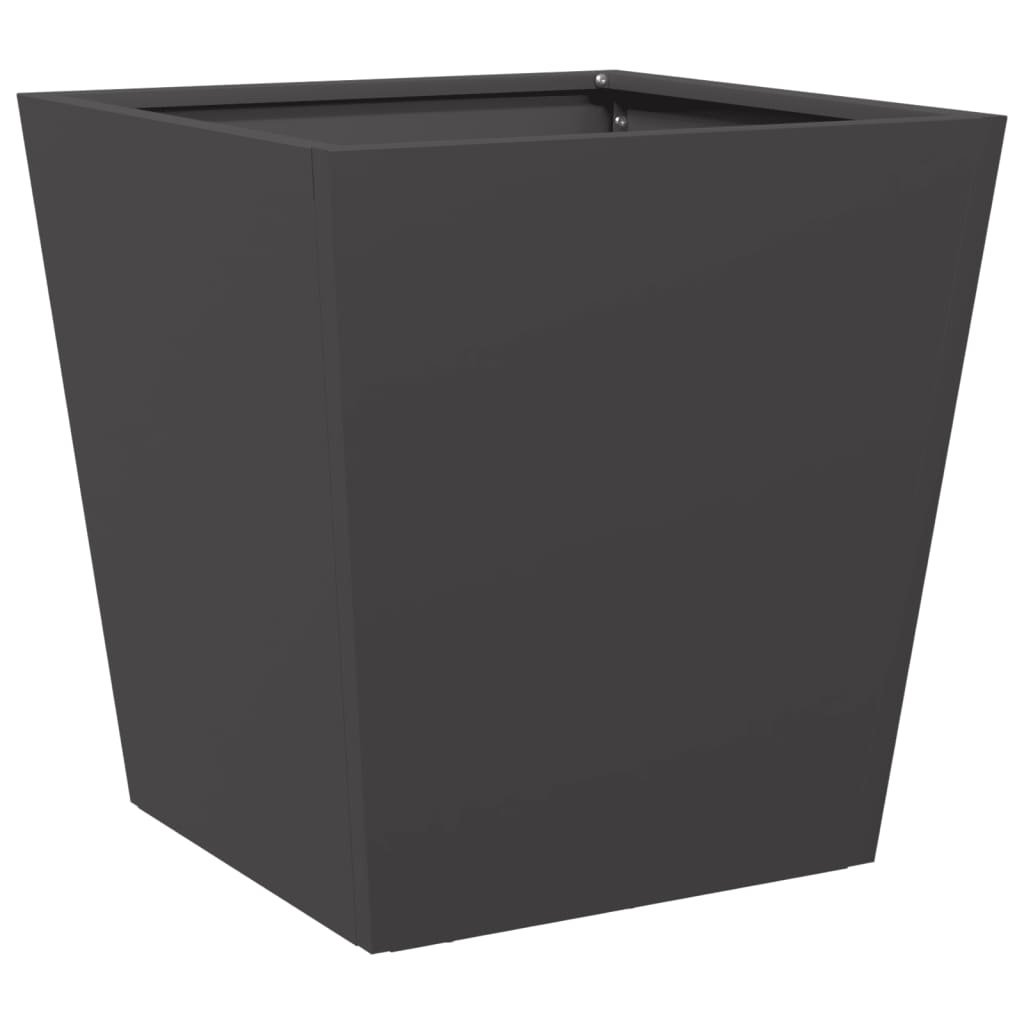 Plantenbakken 2 st 40x40x40 cm staal zwart is nu te koop bij PeponiXL, paradijselijk wonen!