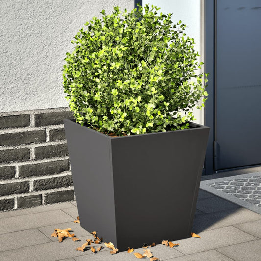 Plantenbakken 2 st 40x40x40 cm staal zwart is nu te koop bij PeponiXL, paradijselijk wonen!