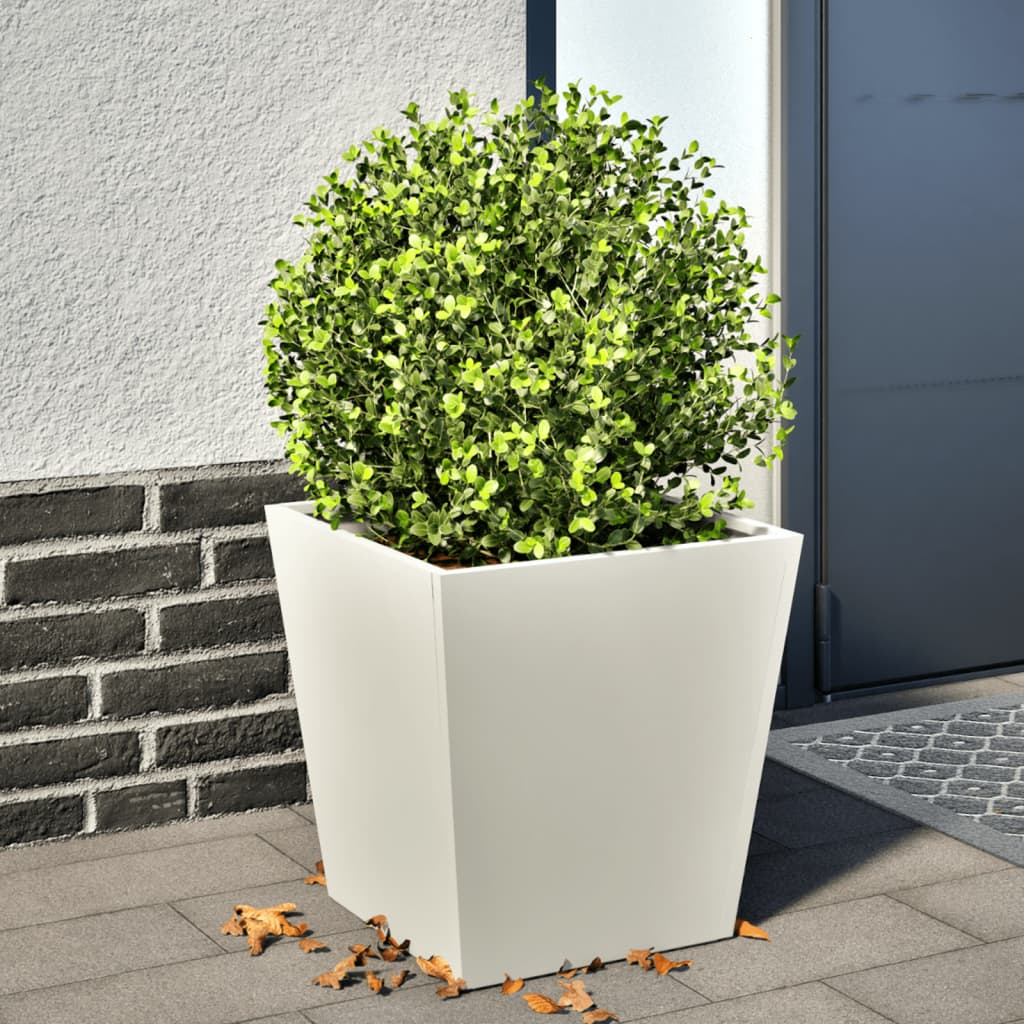 Plantenbak 40x40x40 cm staal wit is nu te koop bij PeponiXL, paradijselijk wonen!