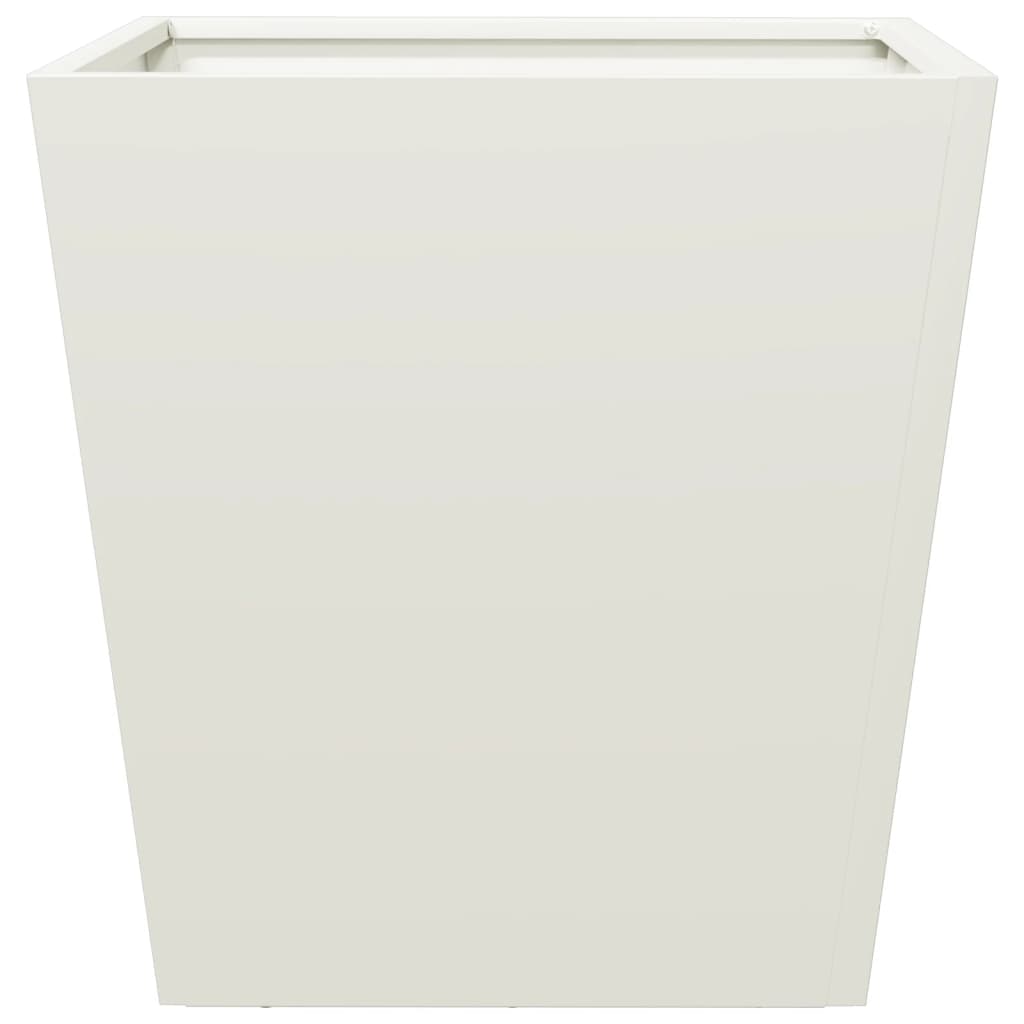 Plantenbakken 2 st 40x40x40 cm staal wit is nu te koop bij PeponiXL, paradijselijk wonen!