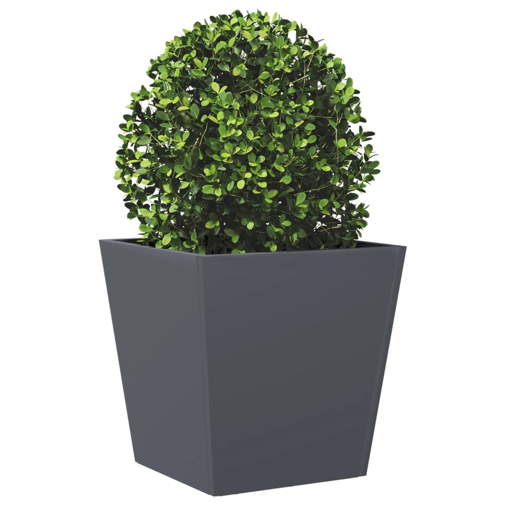 Plantenbakken 2 st 40x40x40 cm staal antracietkleurig is nu te koop bij PeponiXL, paradijselijk wonen!