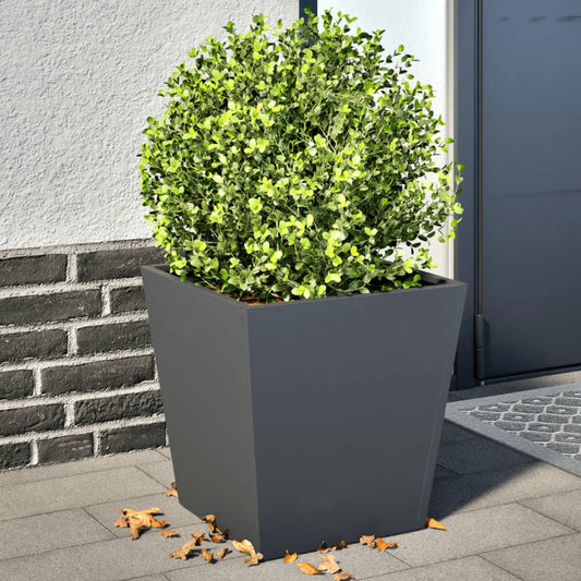 Plantenbakken 2 st 40x40x40 cm staal antracietkleurig is nu te koop bij PeponiXL, paradijselijk wonen!