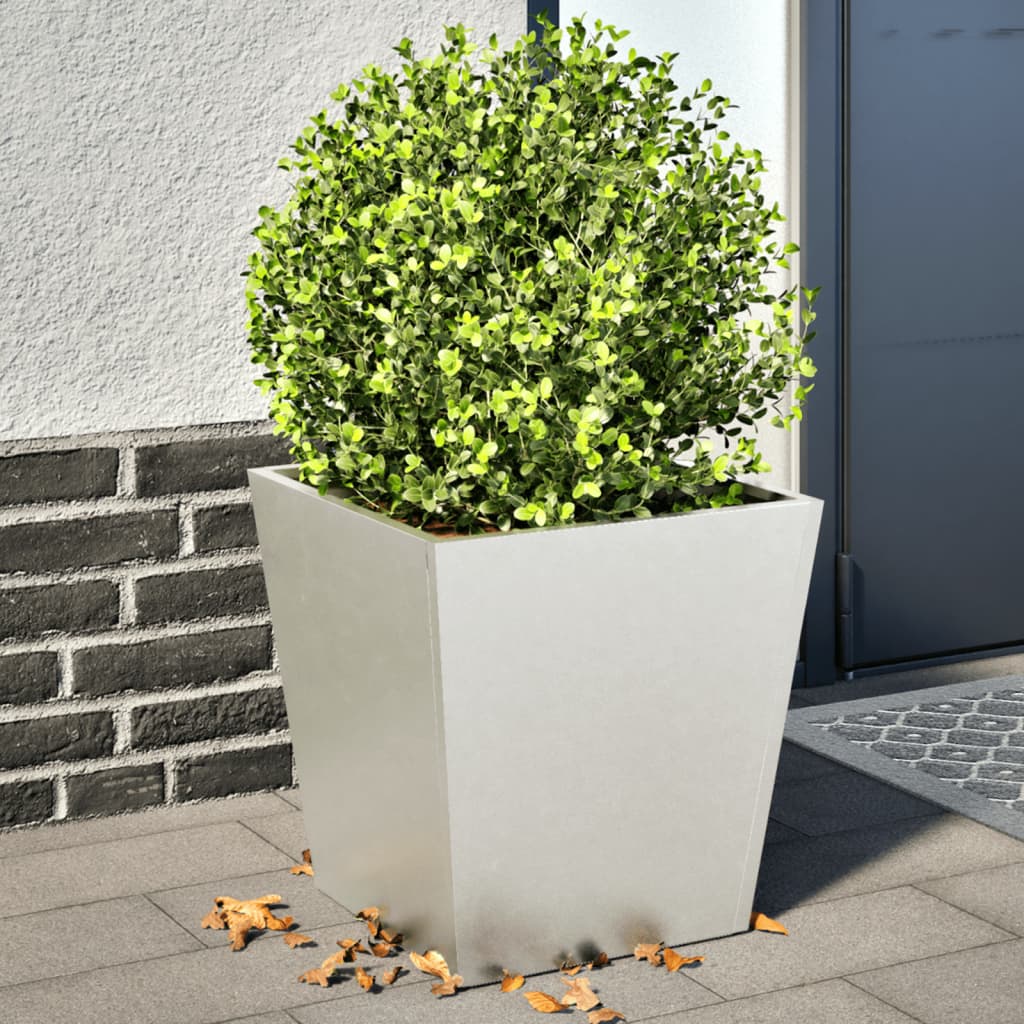 Plantenbakken 2 st 40x40x40 cm roestvrij staal is nu te koop bij PeponiXL, paradijselijk wonen!