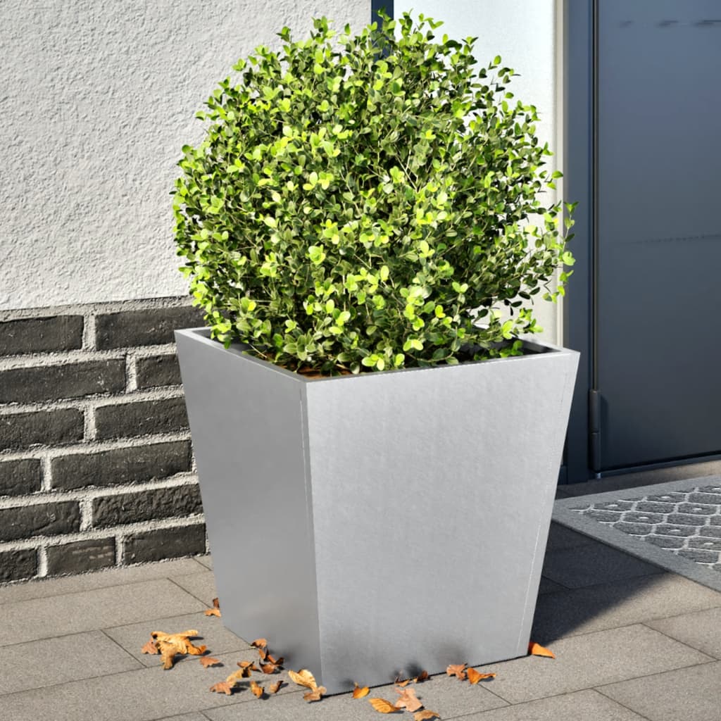 Plantenbakken 2 st 40x40x40 cm gegalvaniseerd staal is nu te koop bij PeponiXL, paradijselijk wonen!