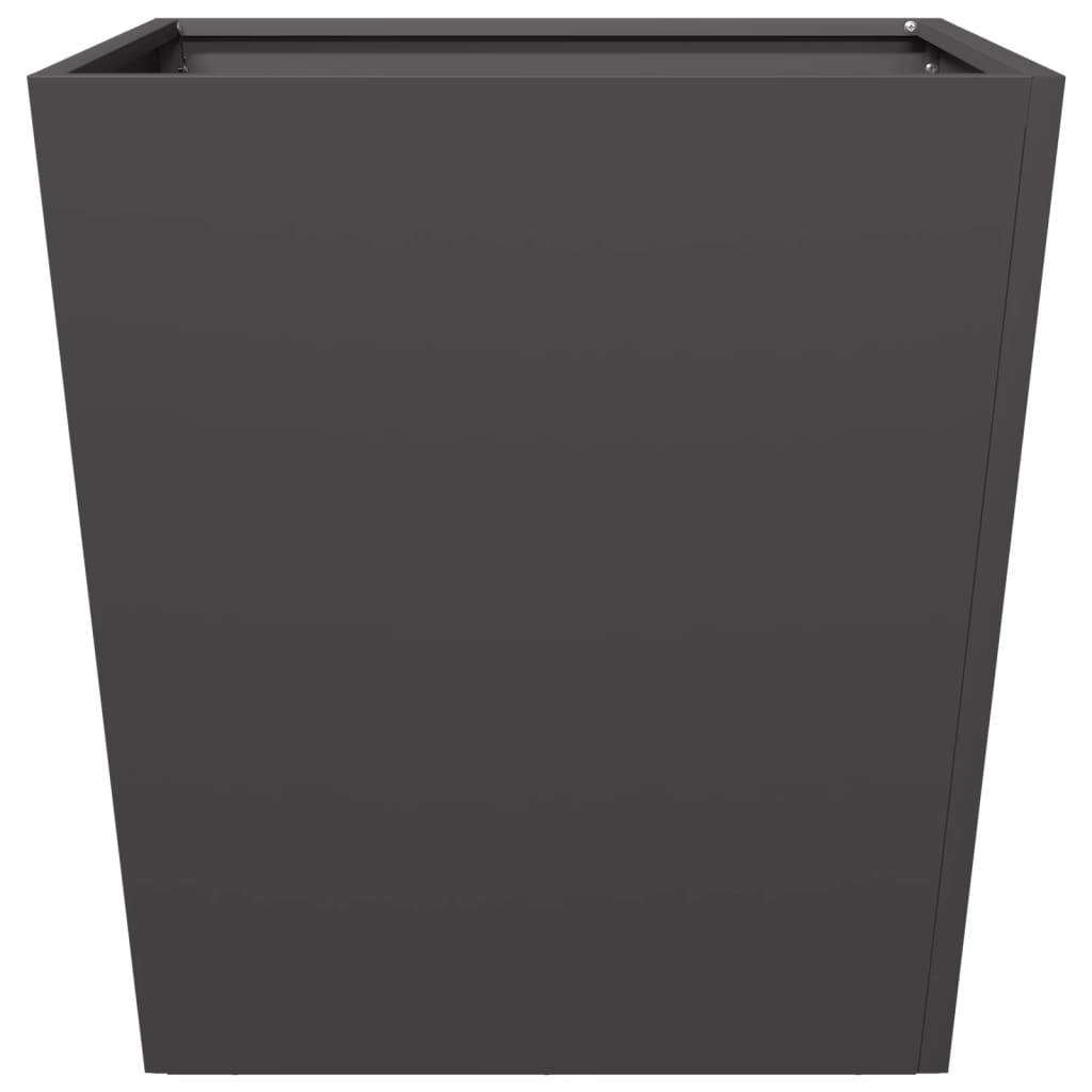 Plantenbakken 2 st 50x50x50 cm staal zwart is nu te koop bij PeponiXL, paradijselijk wonen!