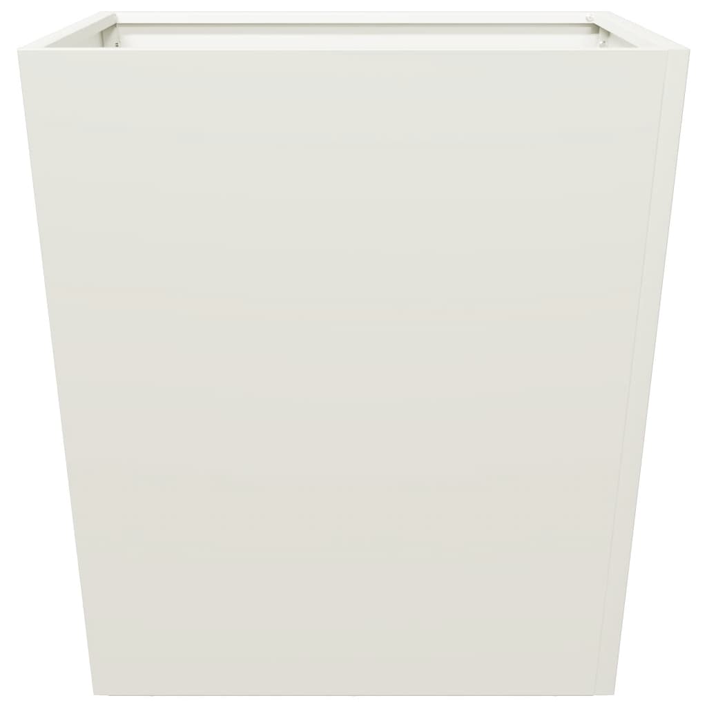 Plantenbakken 2 st 50x50x50 cm staal wit is nu te koop bij PeponiXL, paradijselijk wonen!