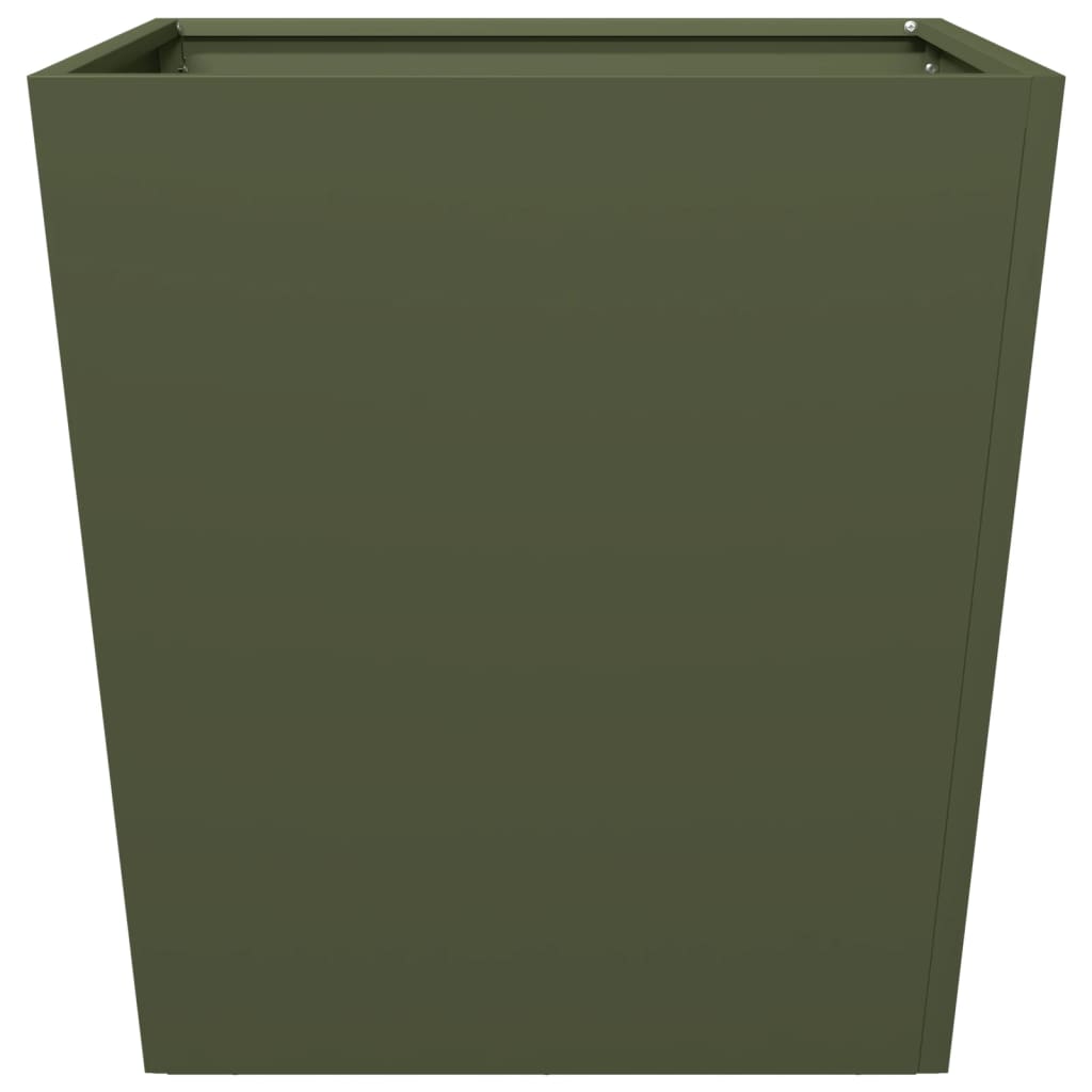 Plantenbak 50x50x50 cm staal olijfgroen is nu te koop bij PeponiXL, paradijselijk wonen!