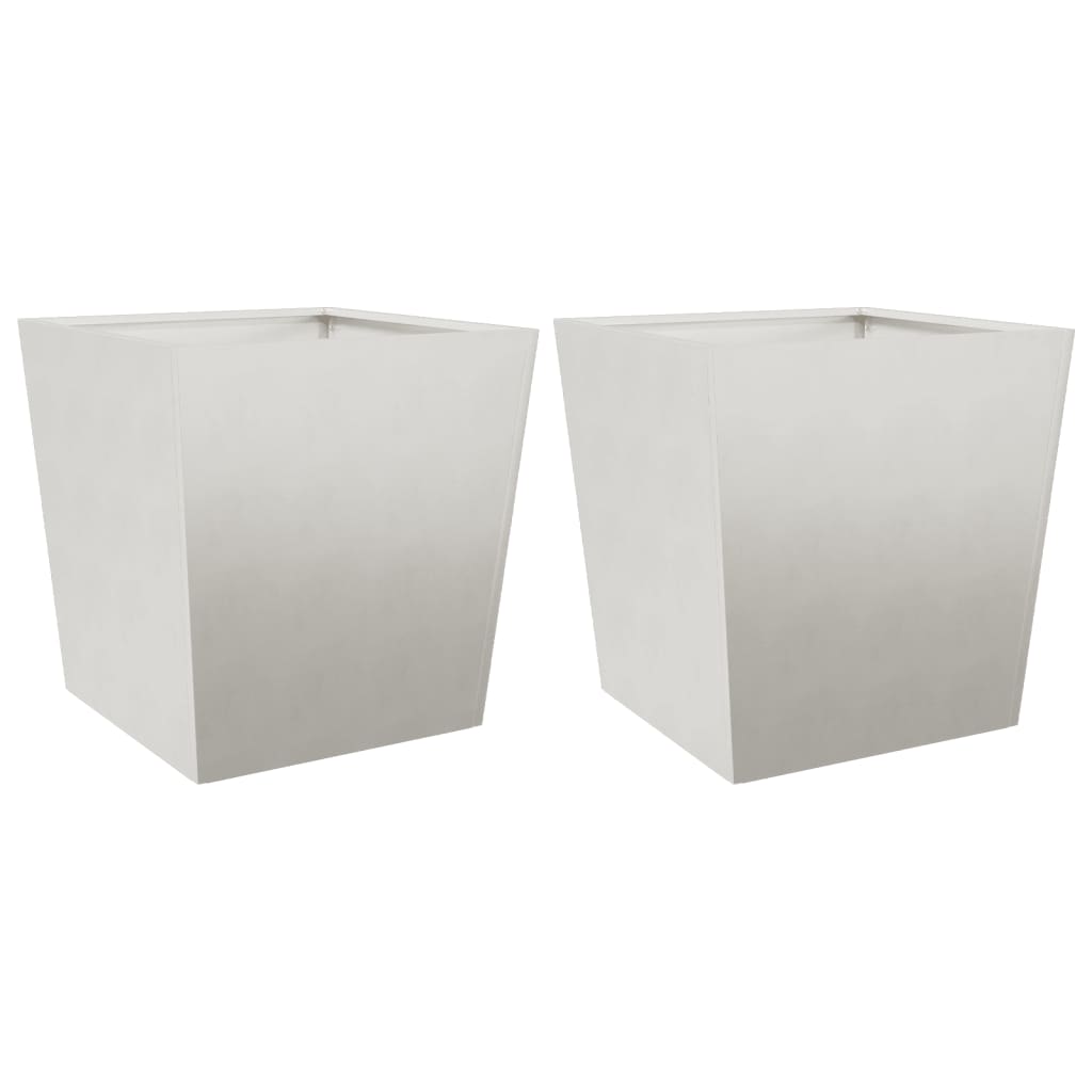 Plantenbakken 2 st 50x50x50 cm roestvrij staal is nu te koop bij PeponiXL, paradijselijk wonen!