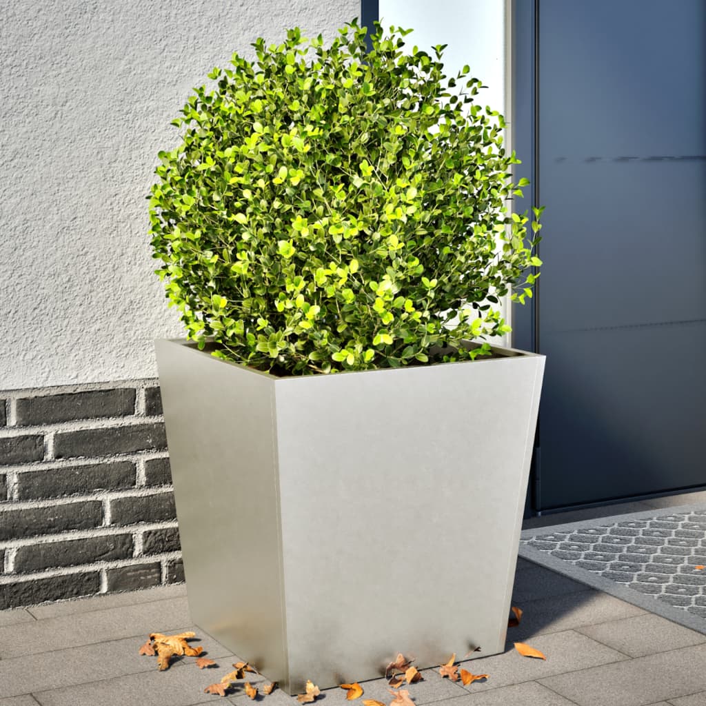 Plantenbakken 2 st 50x50x50 cm roestvrij staal is nu te koop bij PeponiXL, paradijselijk wonen!