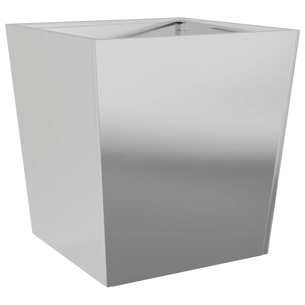 Plantenbakken 2 st 50x50x50 cm gegalvaniseerd staal is nu te koop bij PeponiXL, paradijselijk wonen!