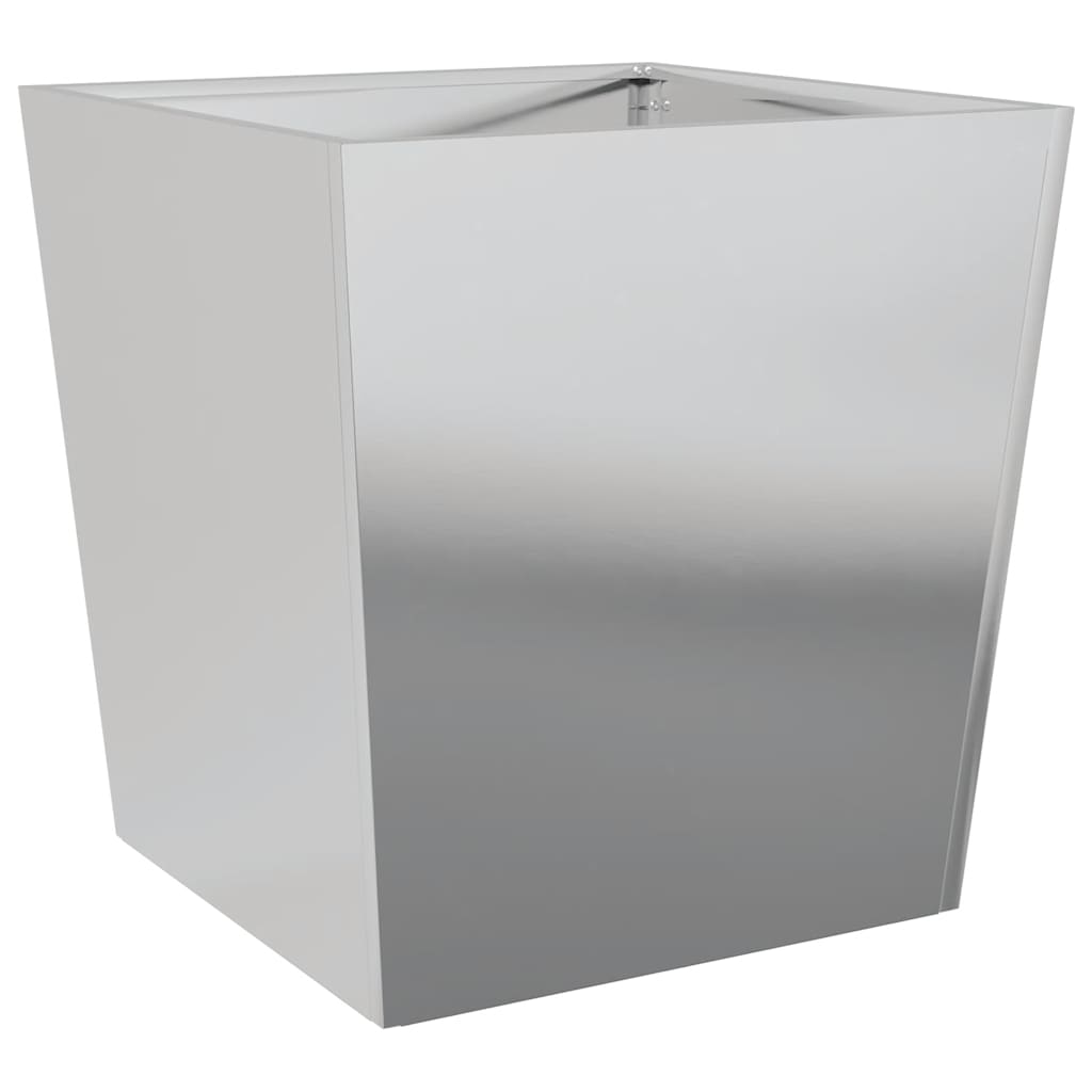 Plantenbakken 2 st 50x50x50 cm gegalvaniseerd staal is nu te koop bij PeponiXL, paradijselijk wonen!