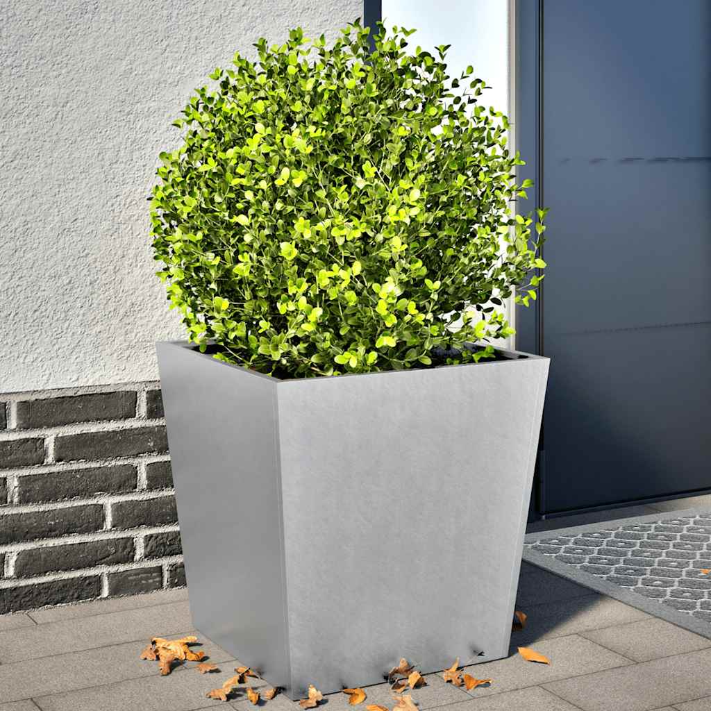 Plantenbakken 2 st 50x50x50 cm gegalvaniseerd staal is nu te koop bij PeponiXL, paradijselijk wonen!