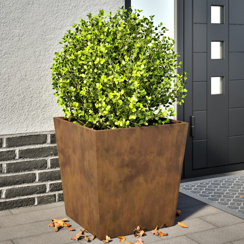 Plantenbakken 2 st 50x50x50 cm weervast staal is nu te koop bij PeponiXL, paradijselijk wonen!