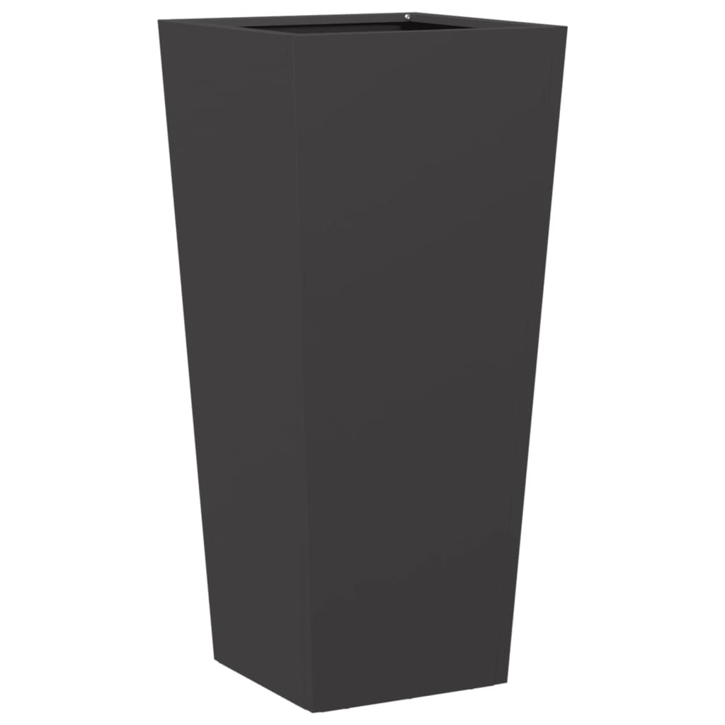 Plantenbak 35x35x75 cm staal zwart is nu te koop bij PeponiXL, paradijselijk wonen!
