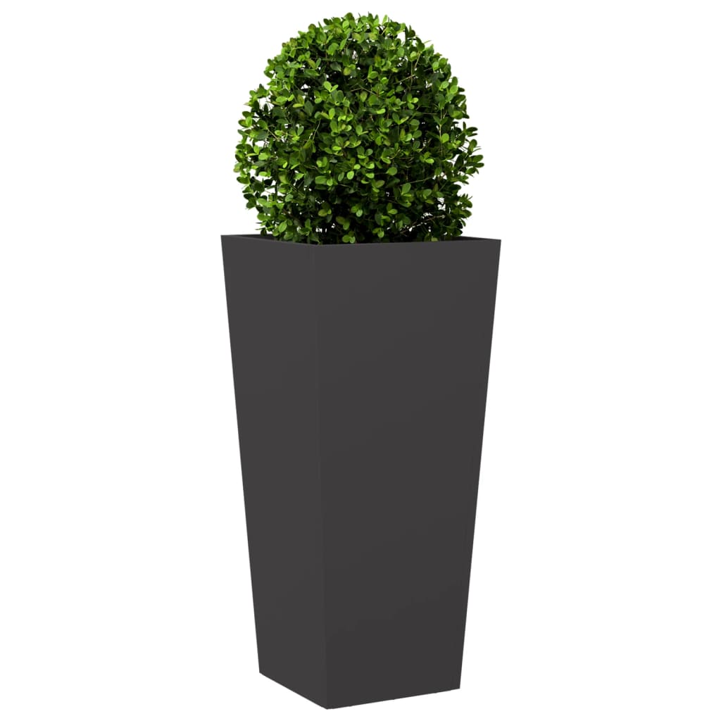 Plantenbak 35x35x75 cm staal zwart is nu te koop bij PeponiXL, paradijselijk wonen!
