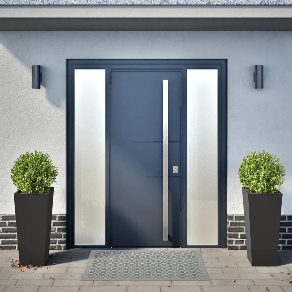 Plantenbakken 2 st 35x35x75 cm staal zwart is nu te koop bij PeponiXL, paradijselijk wonen!