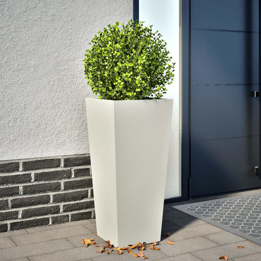 Plantenbak 35x35x75 cm staal wit is nu te koop bij PeponiXL, paradijselijk wonen!
