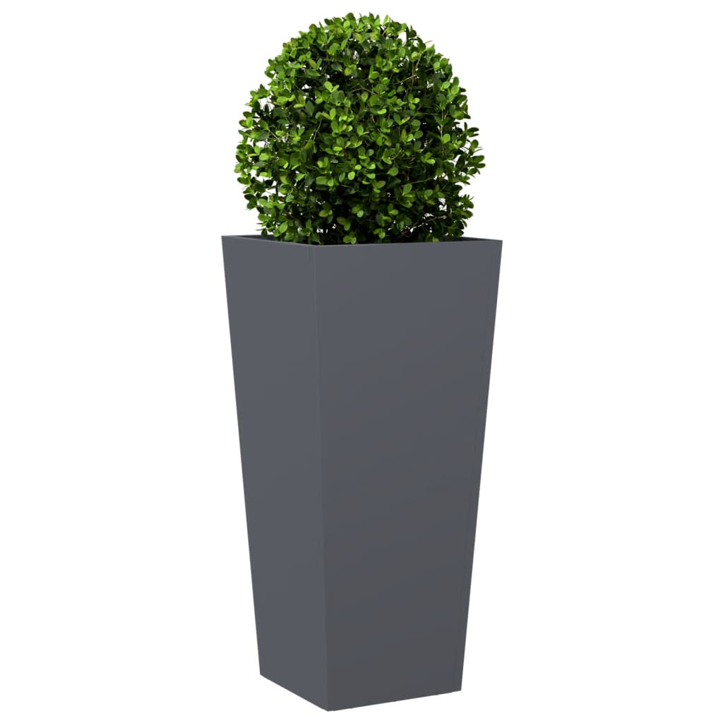Plantenbak 35x35x75 cm staal antracietkleurig is nu te koop bij PeponiXL, paradijselijk wonen!